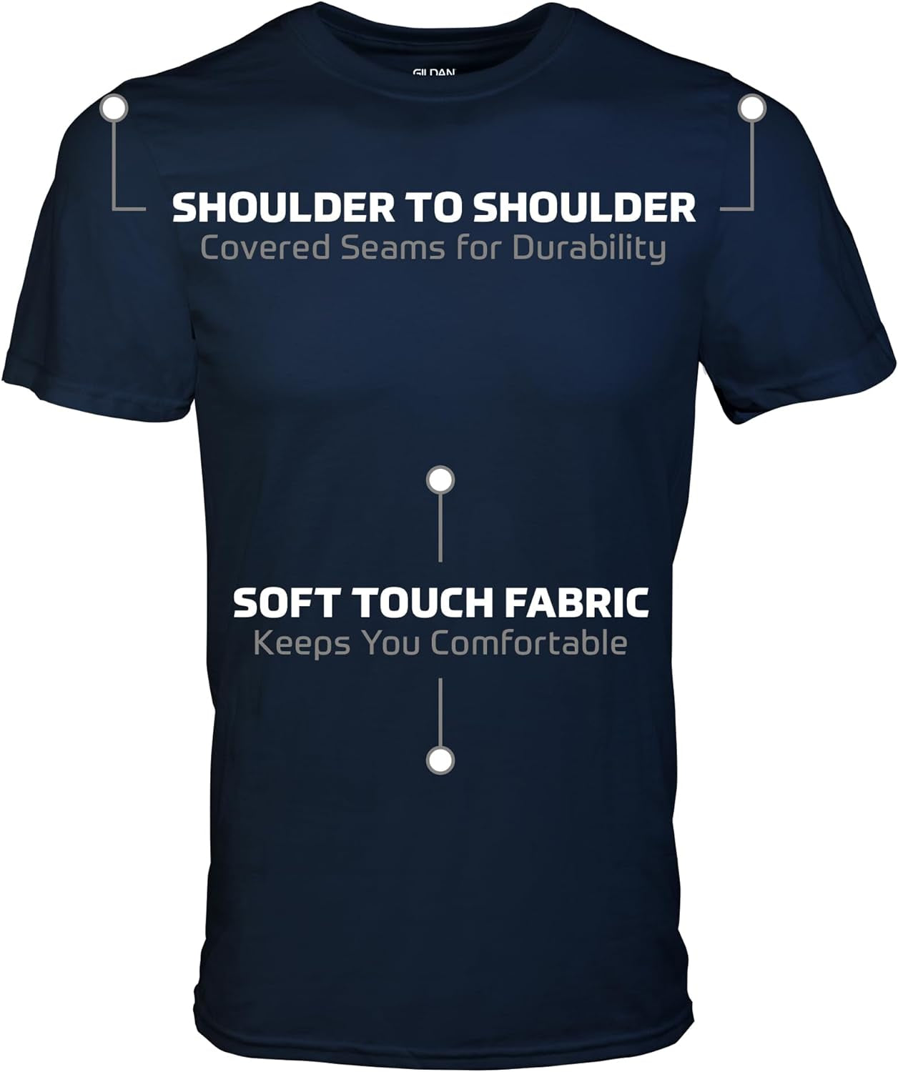 Mens Crew T-Shirts, Multipack, Style G1100